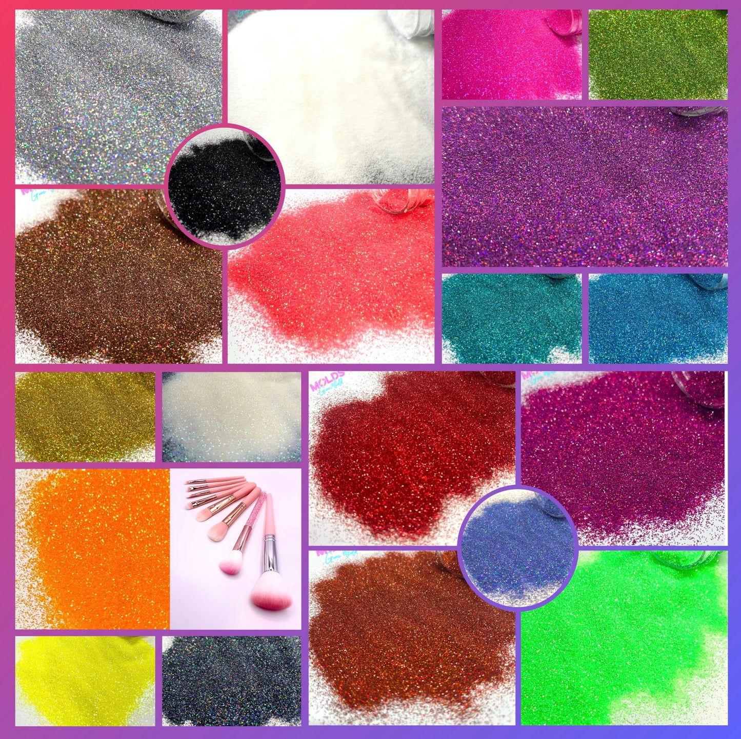 Glitter Dust Bundle EXTREME (20 colors + All Brush Sizes) $150 value