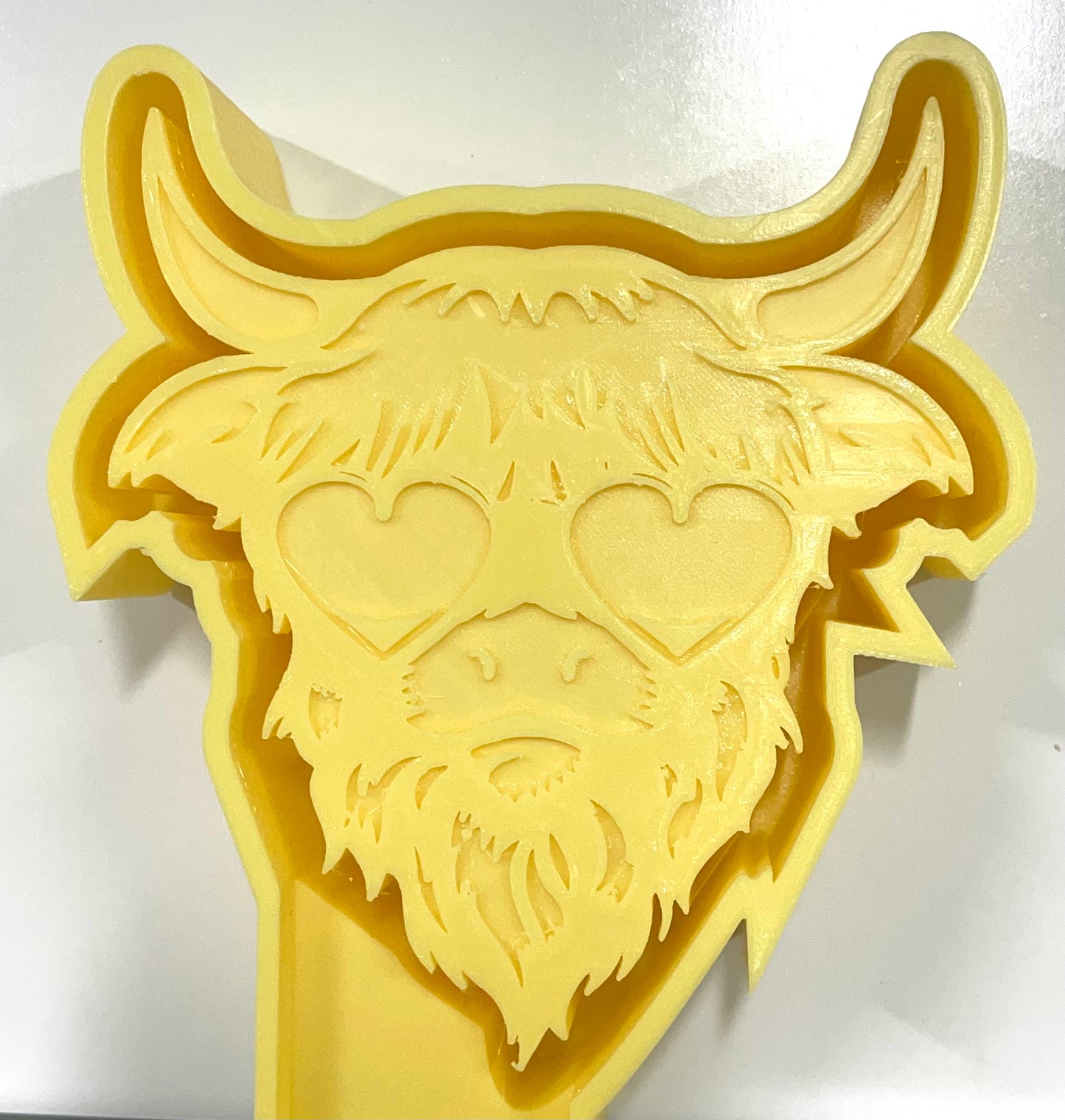 Shaggy Cow Heart Glasses Mold