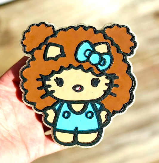 Kitty With Afro Mold