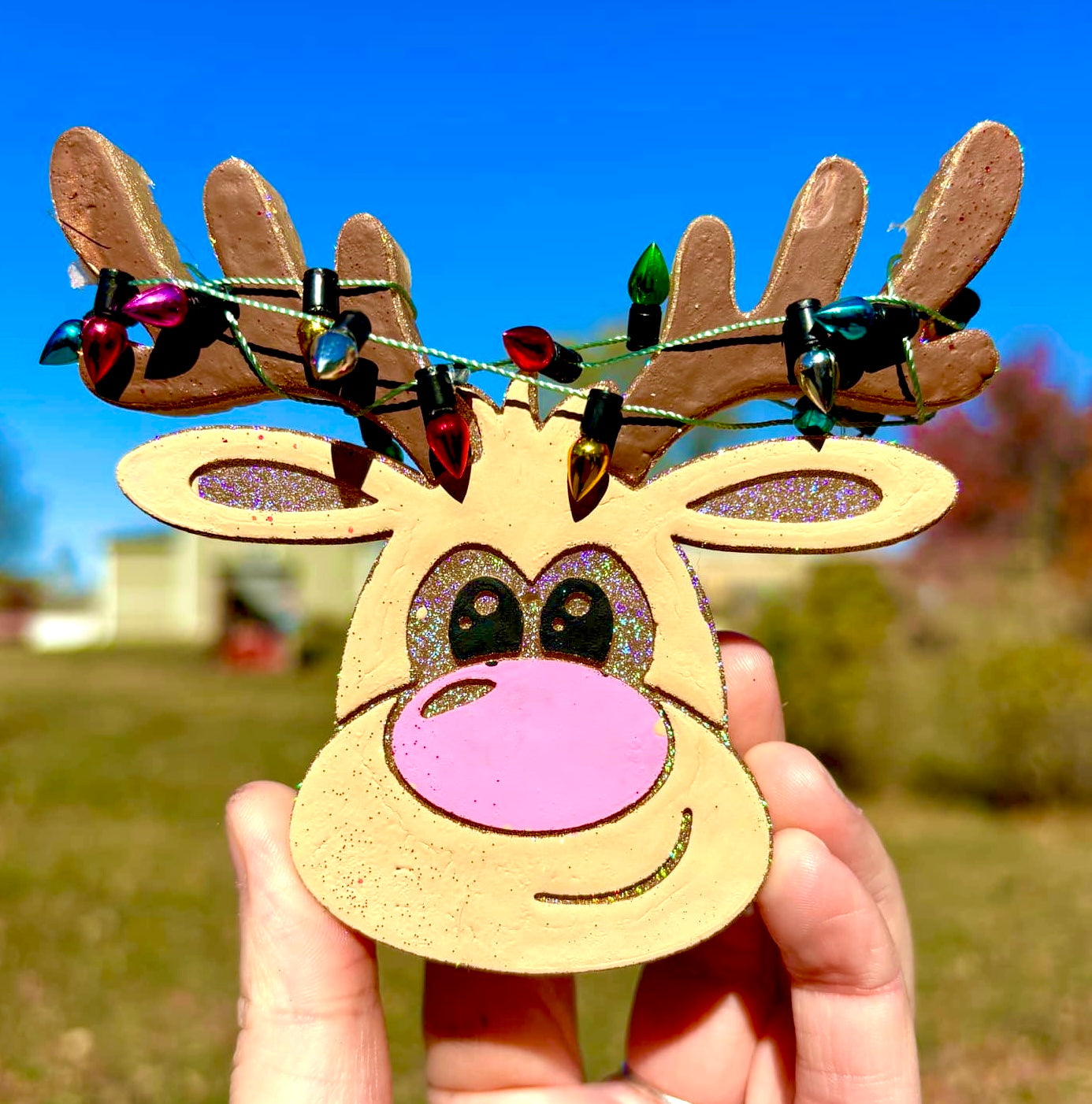 Reindeer Mold with Christmas Light Add On