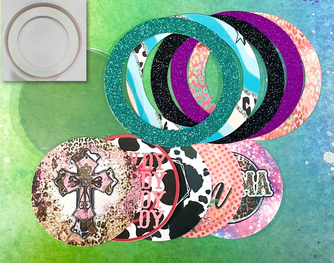 Circle Shaker Mold, Cardstock, & Sprinkle Bundle Kit