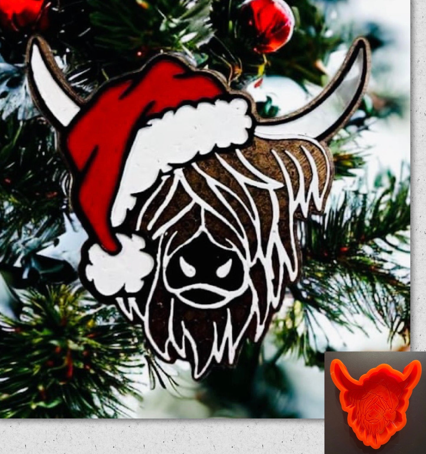 Christmas Highland Cow