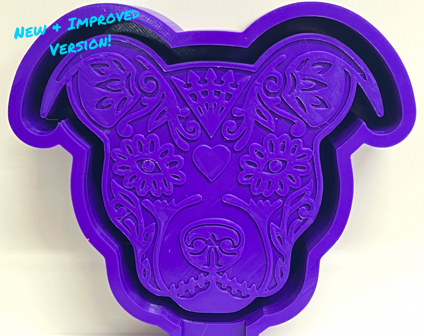 Pit Bull Dog Sugar Skull Mold