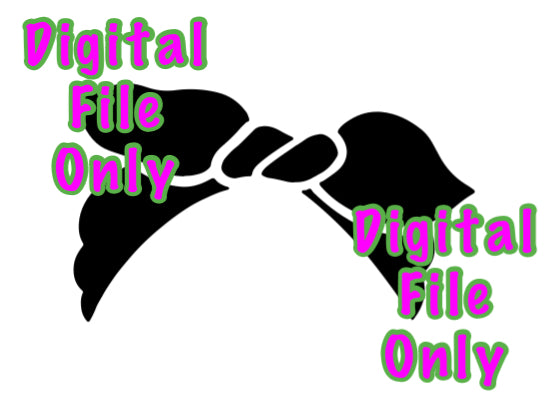 Sitting Highland Cow With Bow SVG