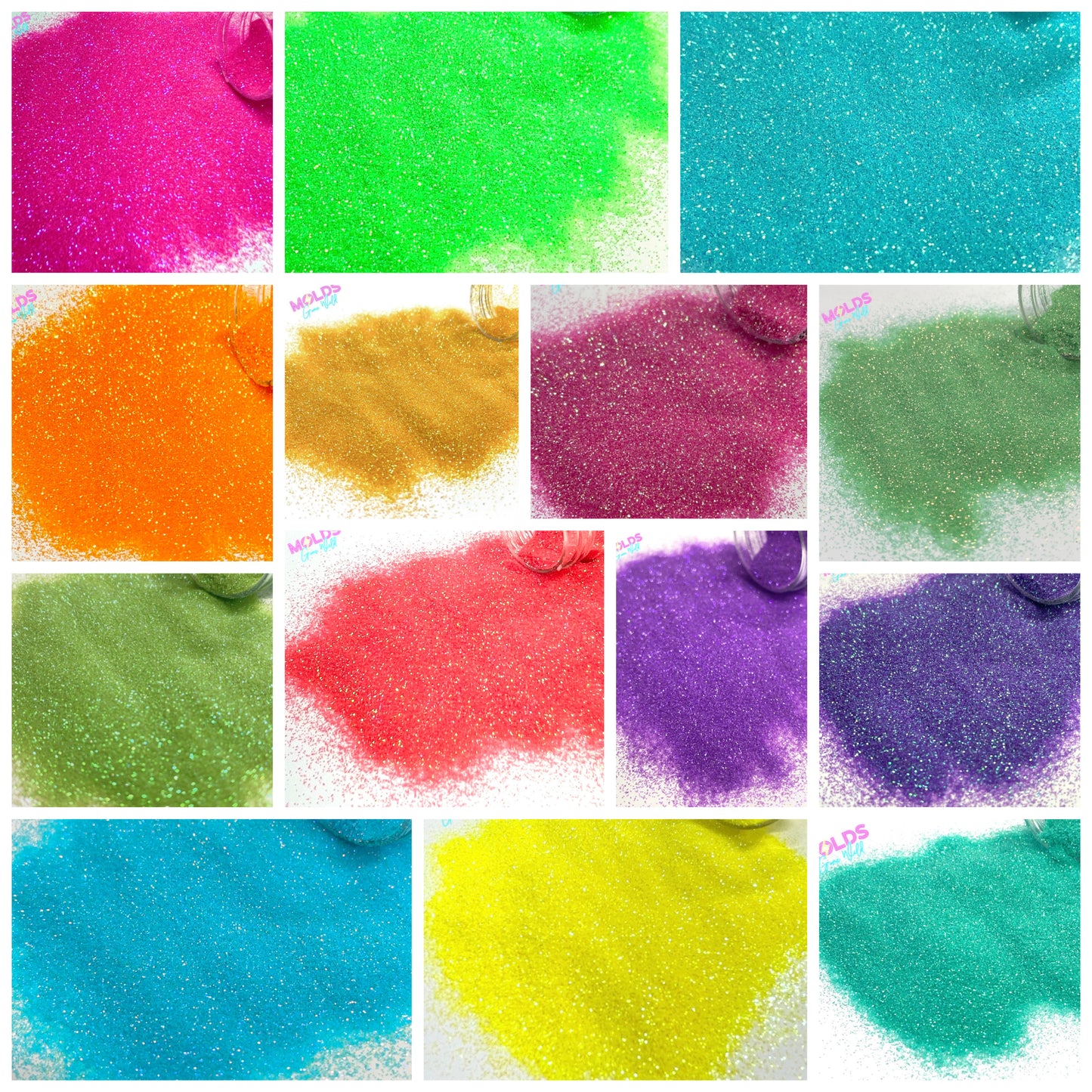 Fine Iridescent Glitter - 15 Color Bundle