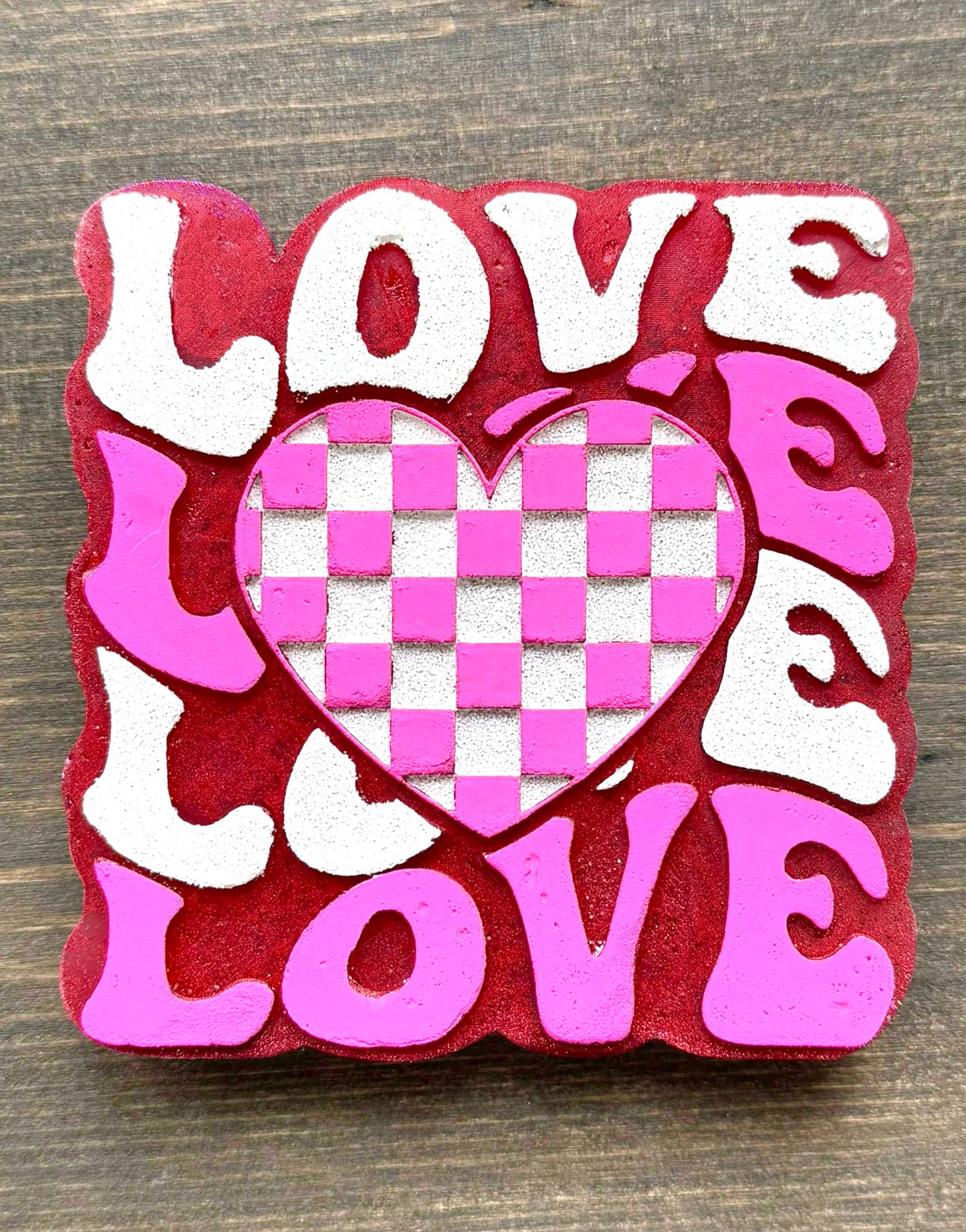 Checkered Heart Retro Love Mold