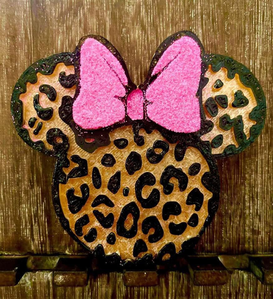 Leopard Print Cartoon Girl Mouse Mold