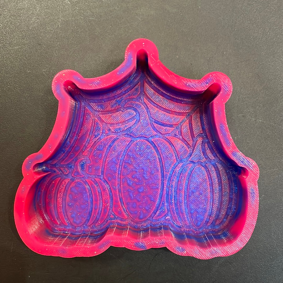 Pumpkins With Spiderweb Mold