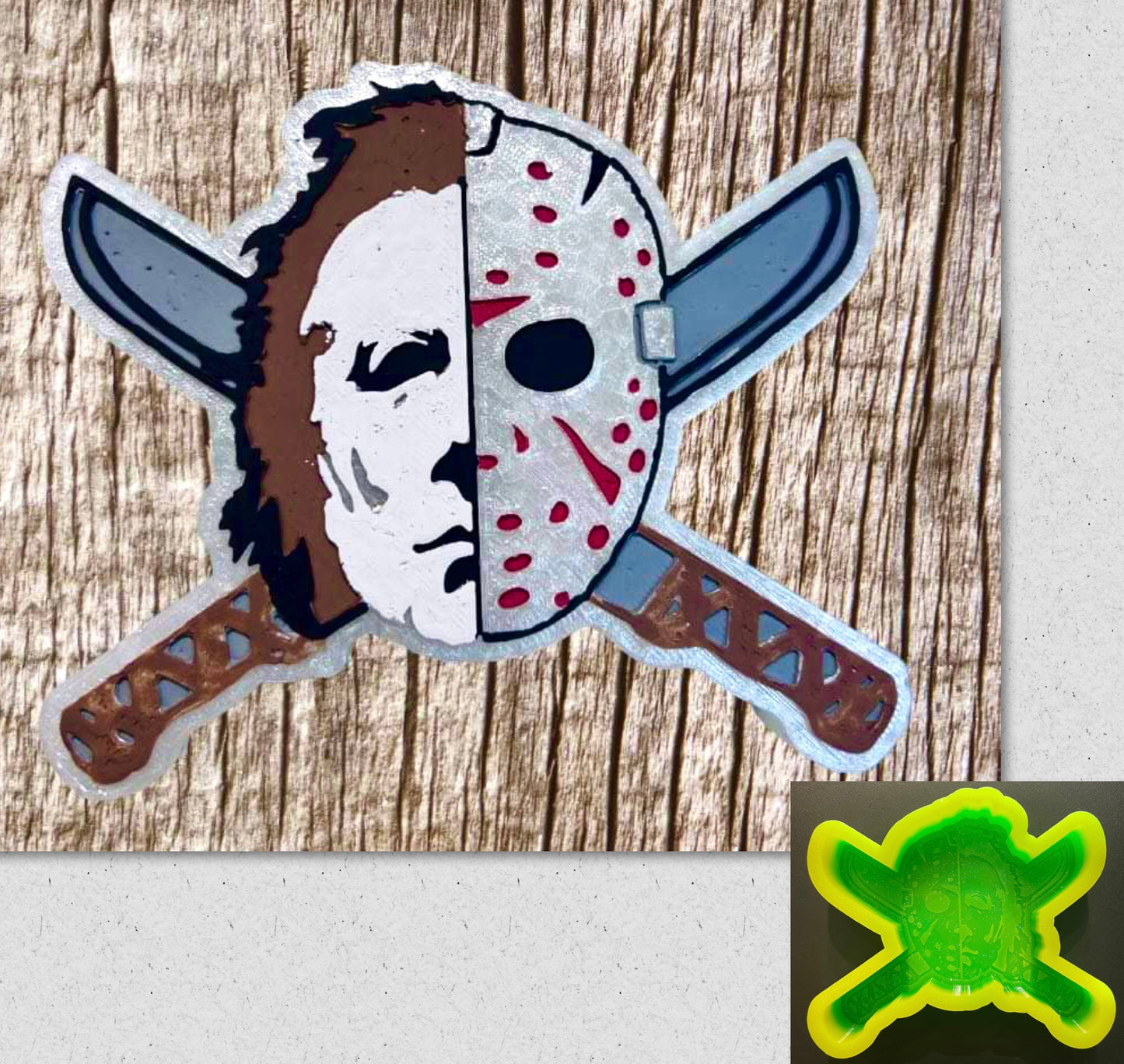 Double Horror Michael/Jason Faces With Knives Mold