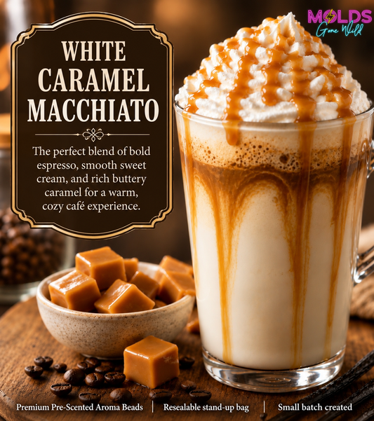 White Caramel Macchiato Prescented Aroma Beads