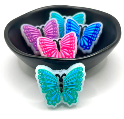 Glitter Butterfly Focal Bead