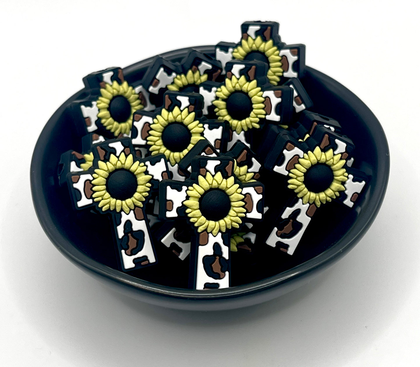Sunflower Cross Focal Bead