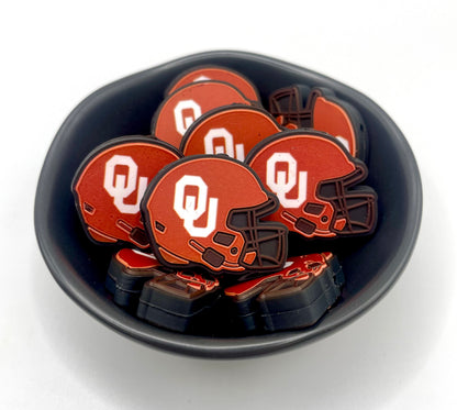 Football Sport Helmet Focal Bead