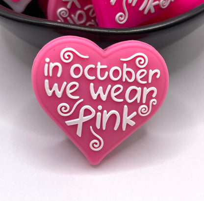 In October We Wear Pink Focal Bead