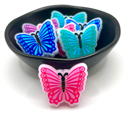 Glitter Butterfly Focal Bead