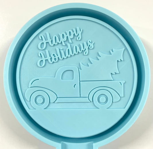 Happy Holidays Pickup Truck Mold