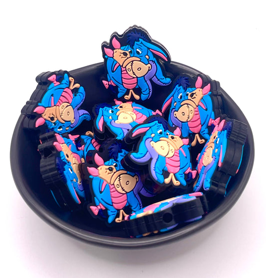 Donkey and Pig Friends Focal Bead