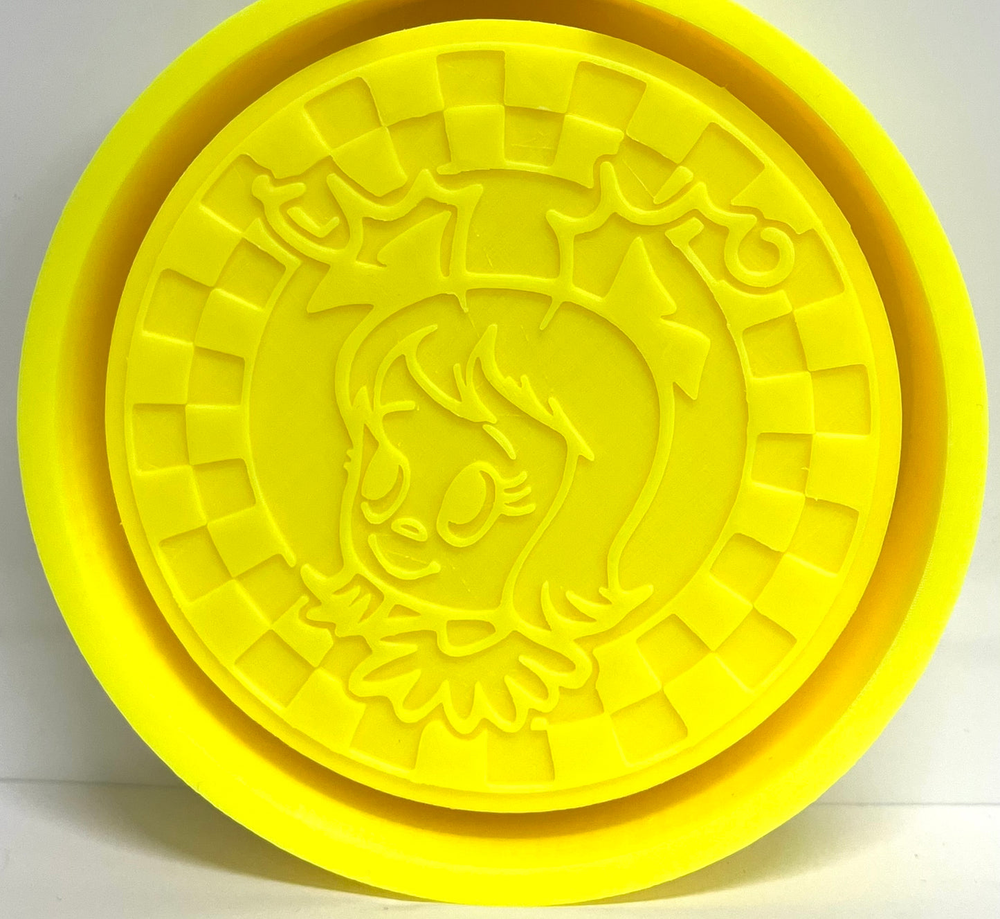 Checkered Circle Christmas Cartoon Cindy Mold