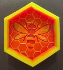 Bumble Bee On Honeycomb Mold