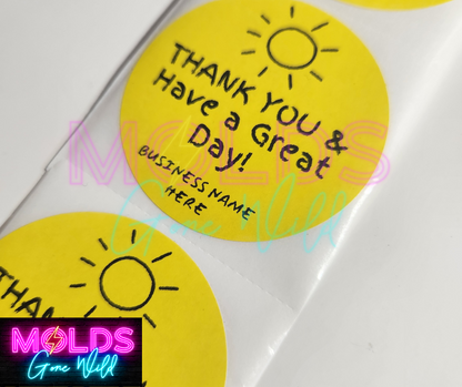 Round Thank You Stickers - Customization Option