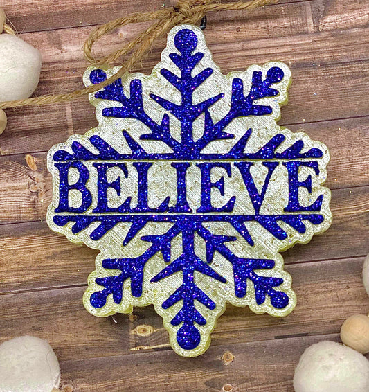 Believe Snowflake Mold