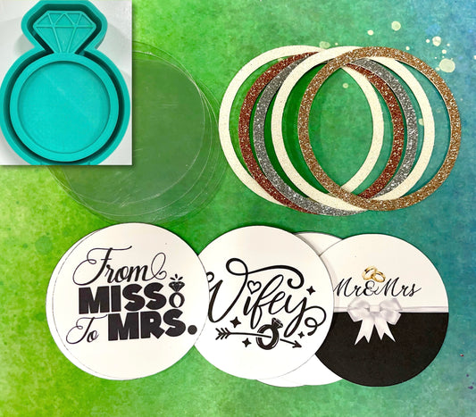 Ring Shaker Mold, Cardstock, & Sprinkle Bundle