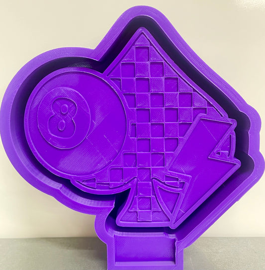 Checkered Spade 8 Ball Mold