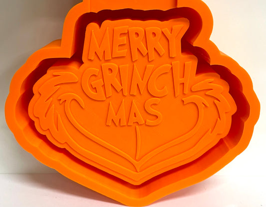 Green Christmas Guy Merry Christmas Grin Mold