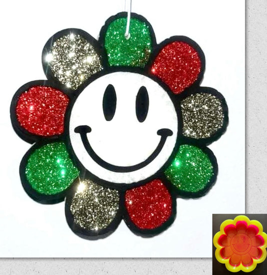 Christmas Smiley Face Daisy Mold