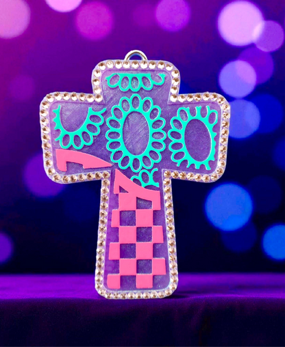 Checkered Concho Cross Mold