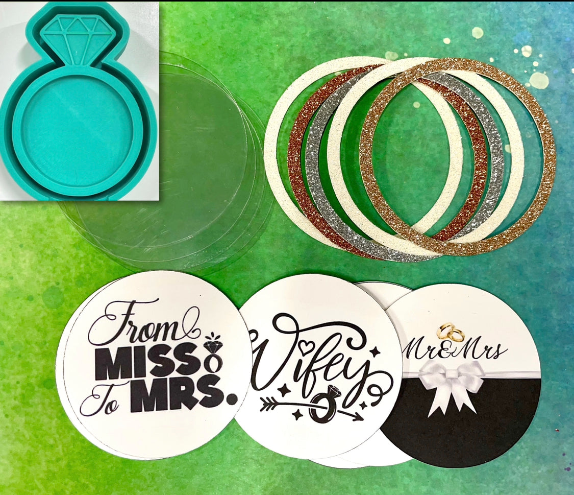 Ring Shaker Mold, Cardstock, & Sprinkle Bundle