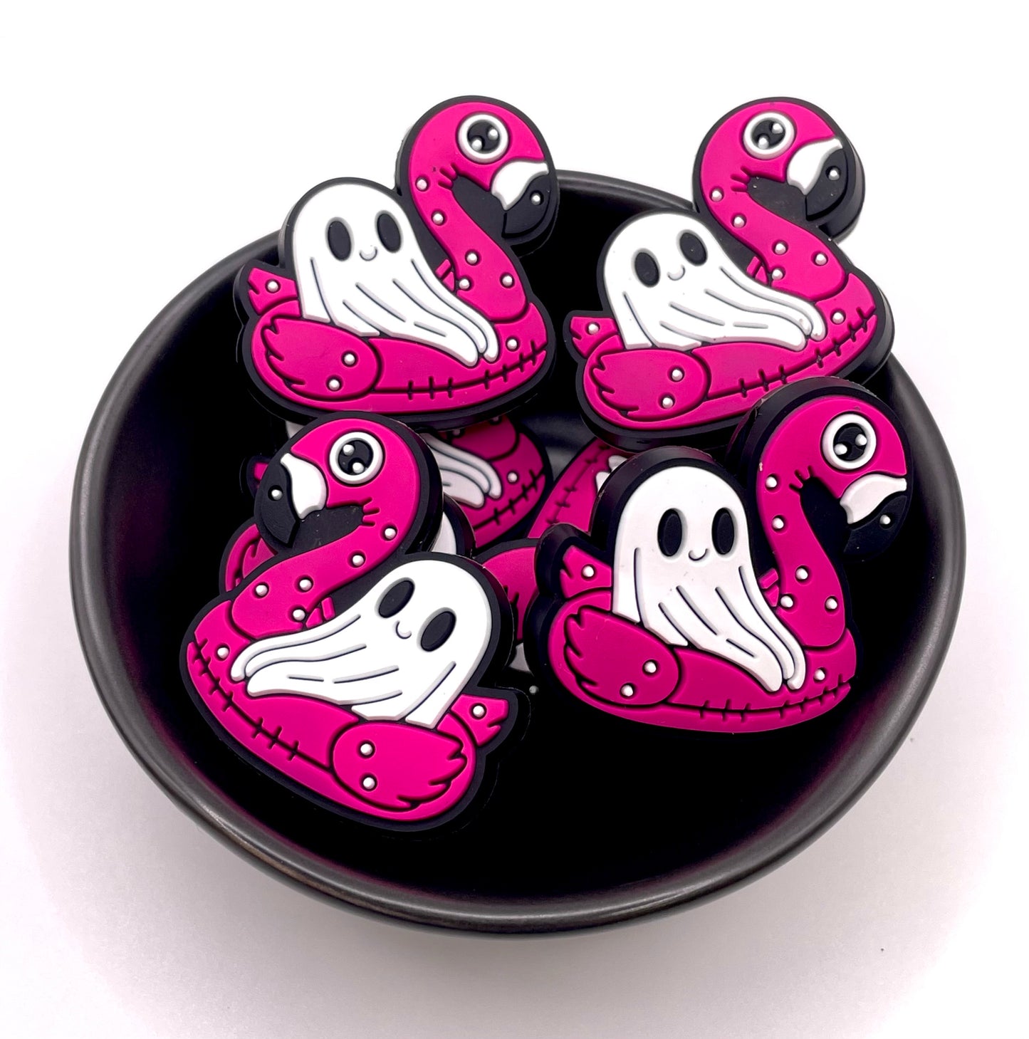 Ghost in Flamingo Floatie Focal Bead