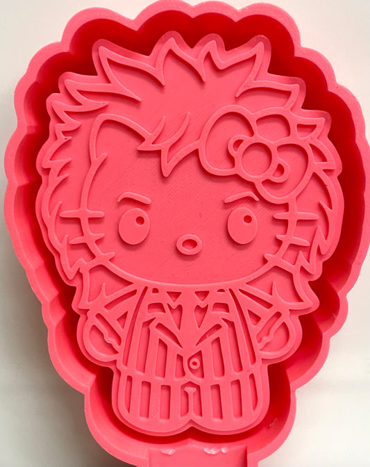 Kitty Dressed Like Funny Halloween Guy Mold