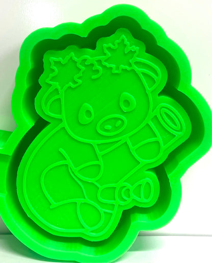 Cutie Marijuana Cow with Pipe Mold