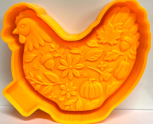 Flowery Hen 3D Mold