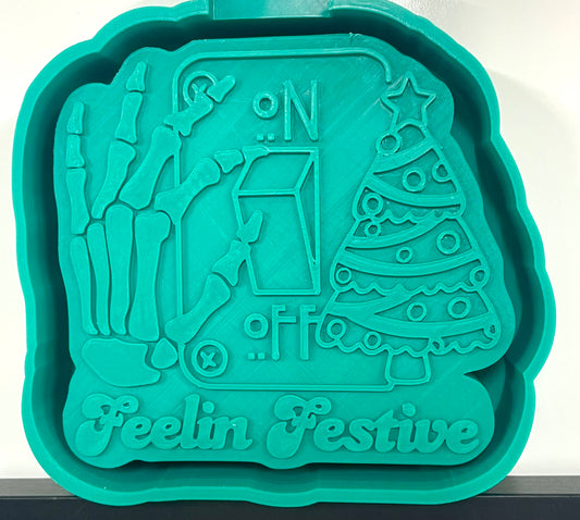 Feeling Festive Skeleton Hand Christmas On/Off Switch Mold