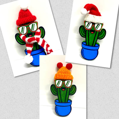 Cactus or Snowman Mold with Hat and Scarf Add On Option