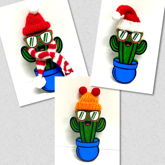 Cactus Mold with Hat and Scarf Add On Option
