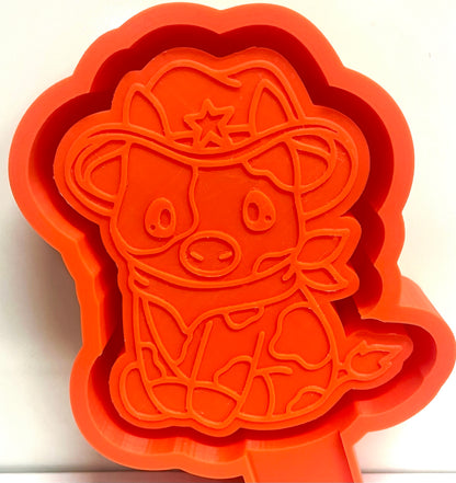 Cutie Cow with Cowboy Hat Mold