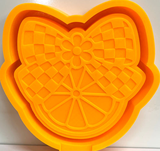 Retro Lemon With Checkered Bow Mold