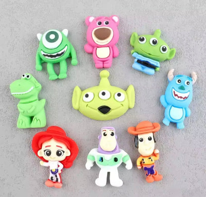 Cartoon Mix Resin Charms - 9 pc