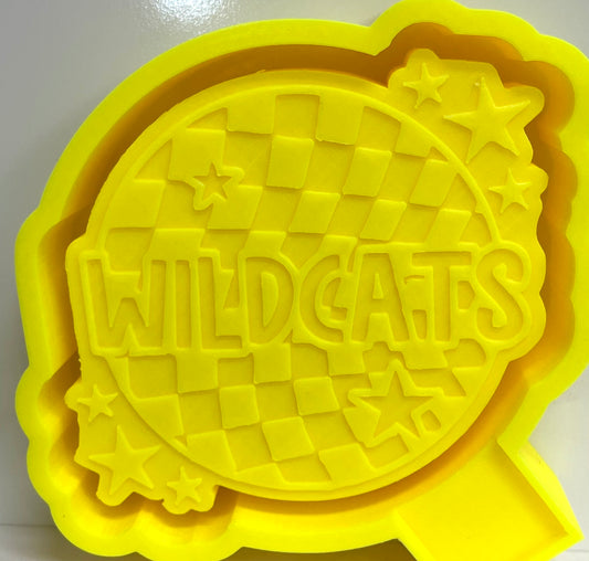 Checkered Circle Wildcats Mascot Mold