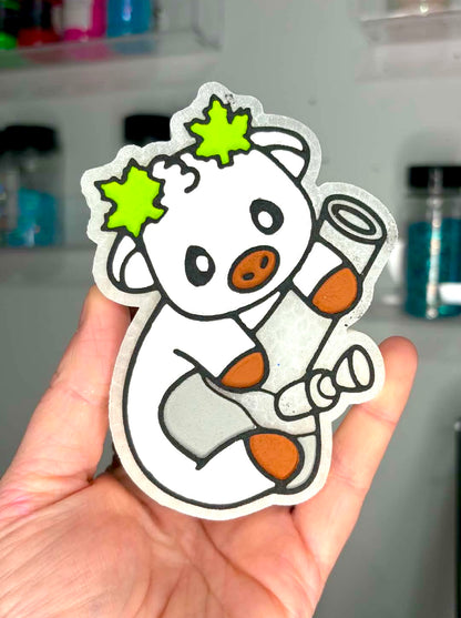 Cutie Marijuana Cow with Pipe Mold