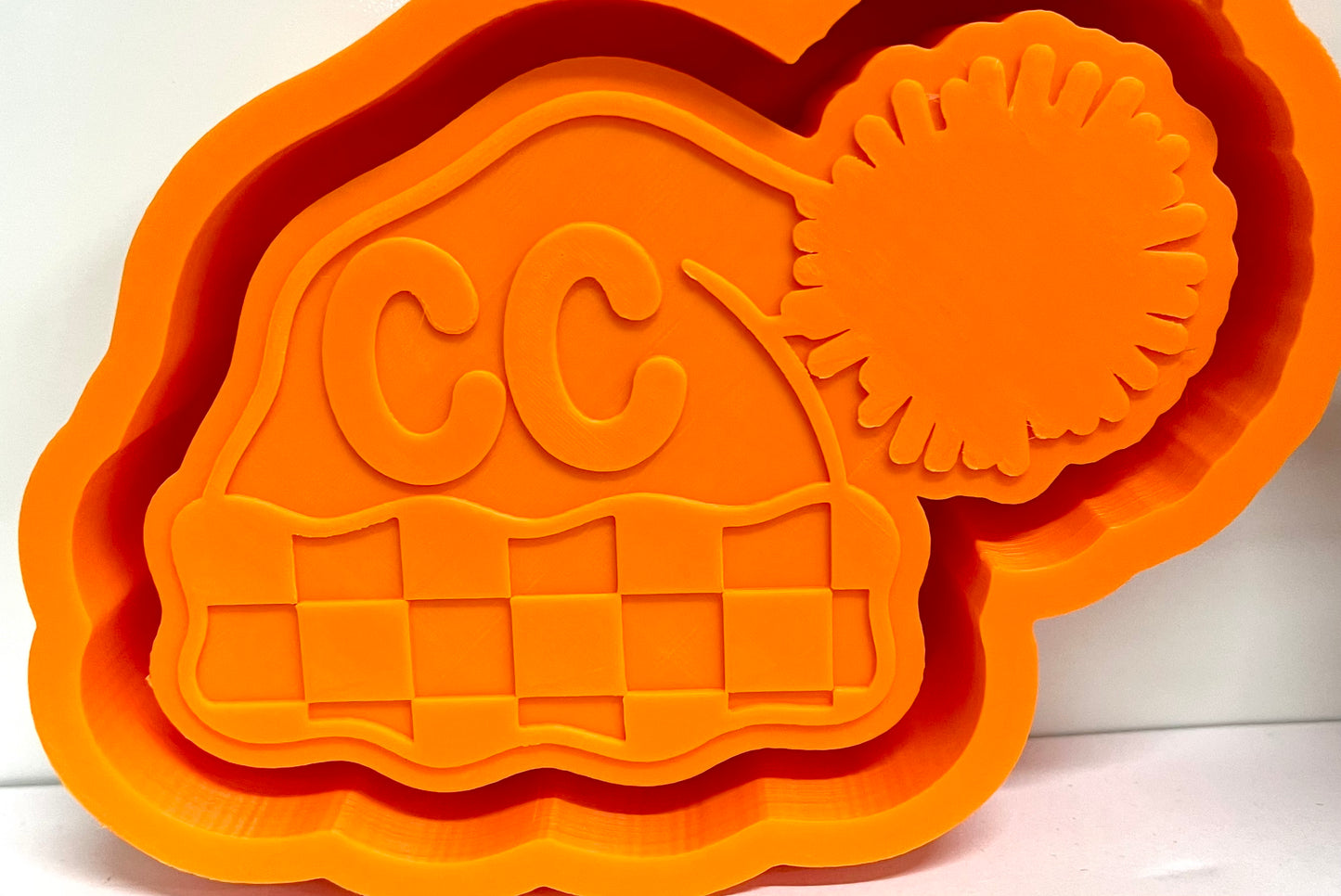 Checkered Winter Hat Beanie Mold