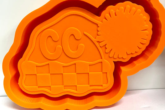 Checkered Winter Hat Beanie Mold