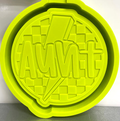 Checkered Lightening Bolt Aunt Mold