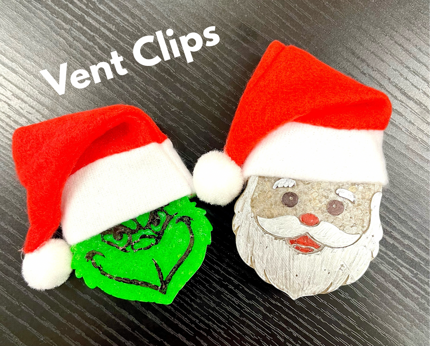 Christmas Hat Smiley Faces Vent Clip Molds