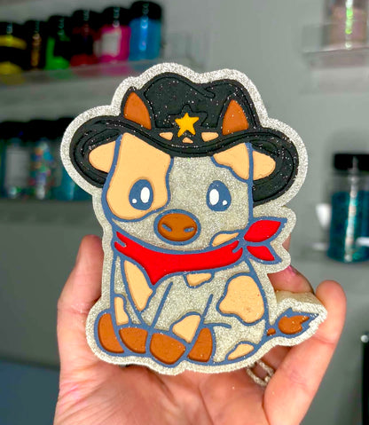 Cutie Cow with Cowboy Hat Mold