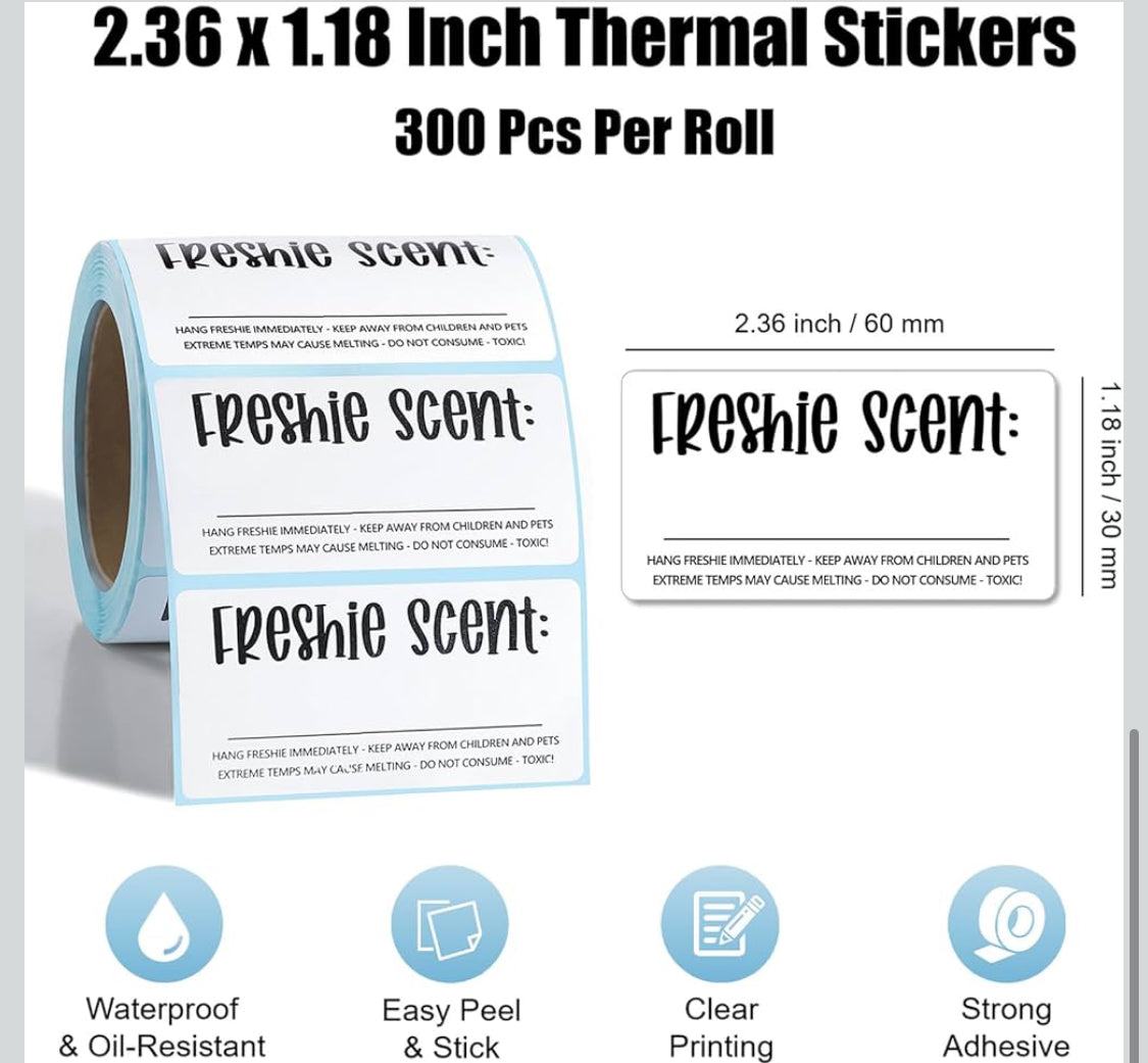 Freshie Scent Labels 300ct Roll