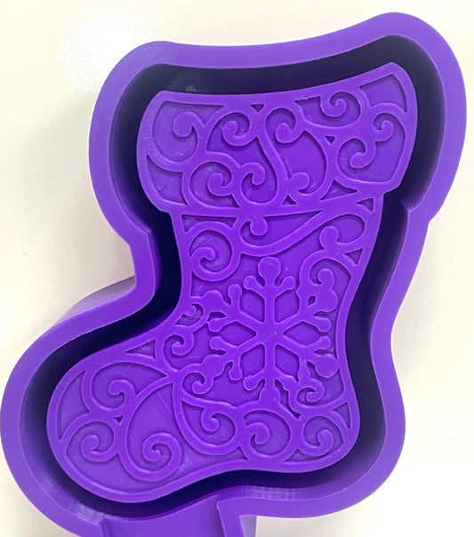 Snowflake Tooled Design Stocking Mold
